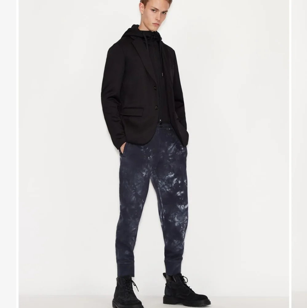 Armani Exchange Tie Dye Cotton Jersey Fleece Sweatpants